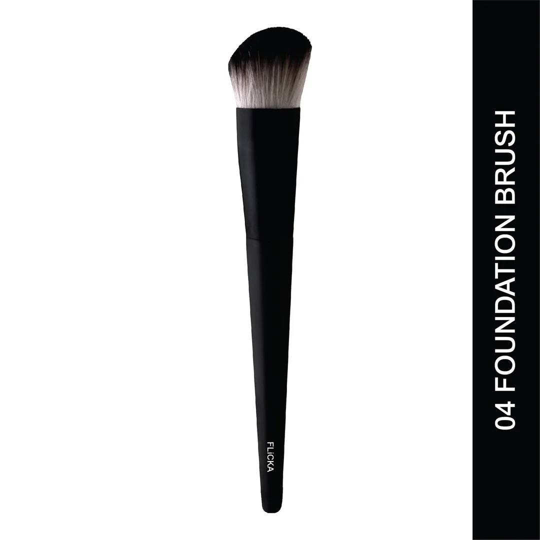 Flicka 04 Foundation Brush | Flat Synthetic Dense Brush for Liquid & Cream Foundations | Women’s Makeup Tool image 1