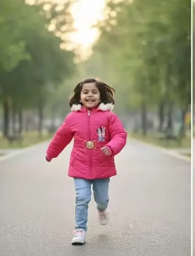 Winter Jacket for Girls 2–3 Years | Pink Toddler Hooded Coat with Cap | Baby Girl Warm Winter Set thumbnail 1