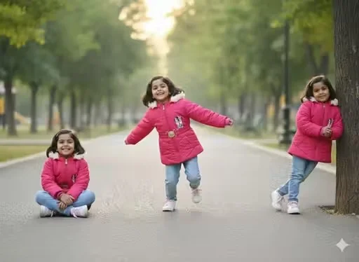 Winter Jacket for Girls 2–3 Years | Pink Toddler Hooded Coat with Cap | Baby Girl Warm Winter Set image 3