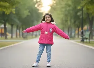 Winter Jacket for Girls 2–3 Years | Pink Toddler Hooded Coat with Cap | Baby Girl Warm Winter Set
