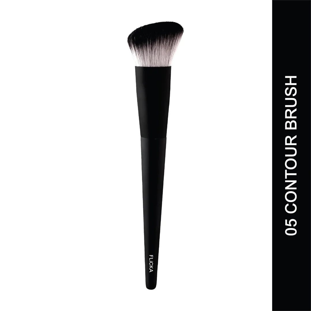Flicka 05 Contour Brush | Soft Synthetic Precision Angled Sculpting Brush | Women Face Tool image 1