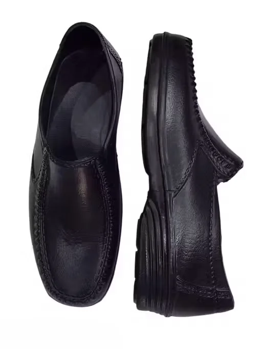 Men's Black Formal Rubber Shoes | Lightweight Slip-On Casual Shoes | Premium Comfort image 1
