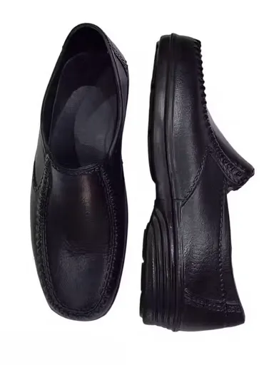 Men's Black Formal Rubber Shoes | Lightweight Slip-On Casual Shoes | Premium Comfort