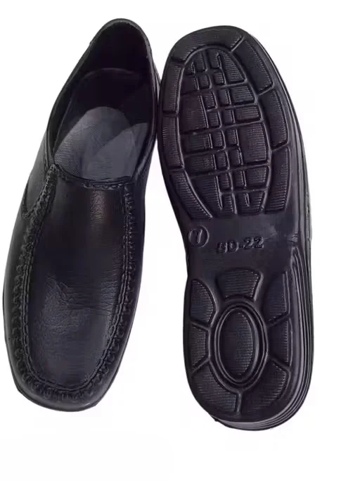 Men's Black Formal Rubber Shoes | Lightweight Slip-On Casual Shoes | Premium Comfort image 3