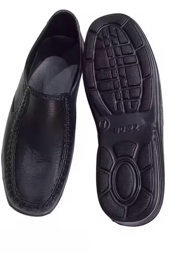 Men's Black Formal Rubber Shoes | Lightweight Slip-On Casual Shoes | Premium Comfort thumbnail 2