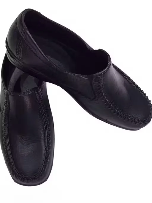 Men's Black Formal Rubber Shoes | Lightweight Slip-On Casual Shoes | Premium Comfort image 2