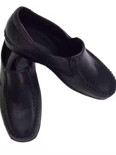 Men's Black Formal Rubber Shoes | Lightweight Slip-On Casual Shoes | Premium Comfort thumbnail 1