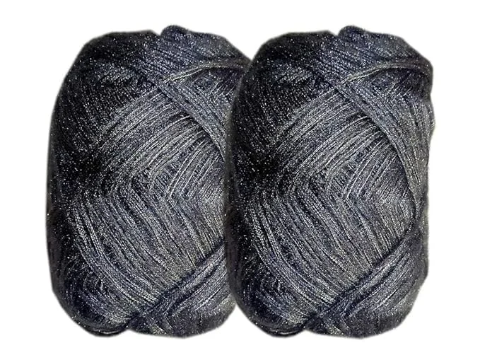 3 Ply Knitting Wool Yarn | Grey| 100 gm Each| Pack of 10| Soft and Durable for Hand Knitting Crafts image 1