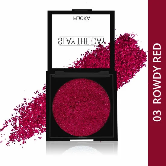 Flicka Pressed Glitter Eyeshadow | Slay the Day Long‑Lasting Waterproof Glitter for Wedding & Party image 1