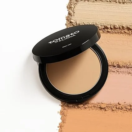 FLiCKA Tomato Compact Powder | Oil-Free, Matte Finish, Lightweight | SPF Enriched |9g | For All Skin Types | Long-Lasting image 5