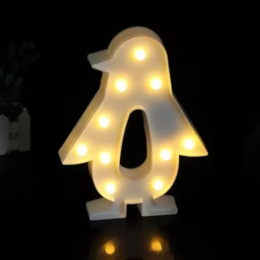 Penguin Shaped LED Light | Kids Night Lamp Battery Powered | Room & Wall Decoration image 4