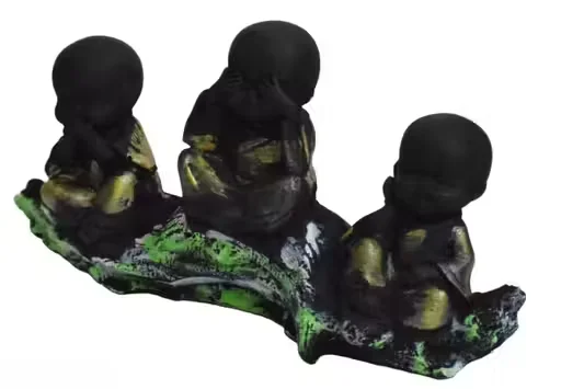 BOY DALLI Black Polyresin Figurine for Home Decor| Handmade Resin Statue image 2