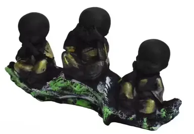 BOY DALLI Black Polyresin Figurine for Home Decor| Handmade Resin Statue thumbnail 1