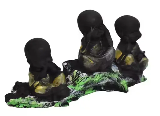 BOY DALLI Black Polyresin Figurine for Home Decor| Handmade Resin Statue image 3