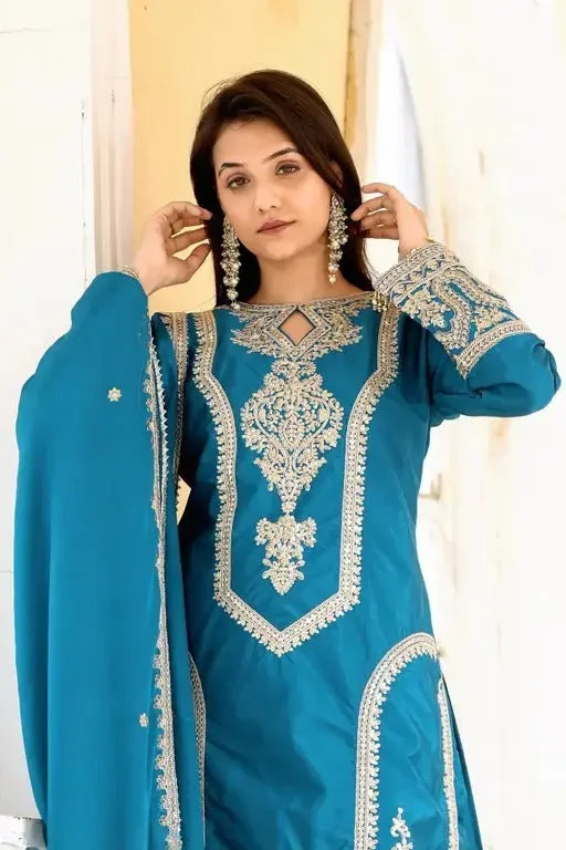 Embroidered Festive Suit for Women L Size | Designer Ethnic Party Wear with Premium Embroidery, Elegant Traditional Outfit image 2