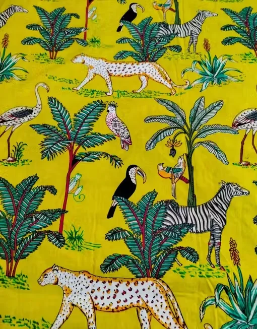 2.5 Meter Cotton Printed Fabric | Block Printed| Lightweight |Unstitched for Dresses, Home Décor| Quilting, Sewing image 2