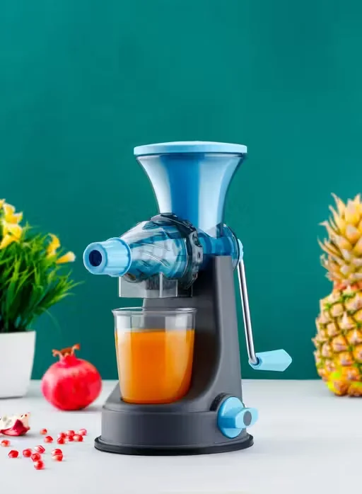 Deluxe Manual Juicer Machine 300ml | Fruit & Vegetable Juice Maker with Steel Handle | Durable Plastic Manual Juicer for Home Use image 2