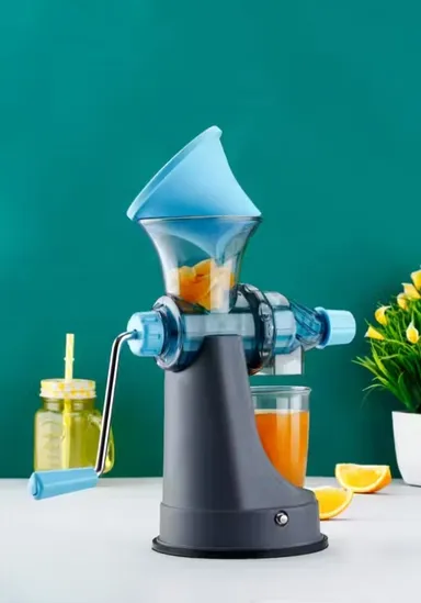 Deluxe Manual Juicer Machine 300ml | Fruit & Vegetable Juice Maker with Steel Handle | Durable Plastic Manual Juicer for Home Use thumbnail 2
