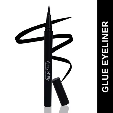 Flicka N’ Fly Eyelash Glue Eyeliner | Waterproof Long-Lasting, Smudge-Proof| 2-in-1 Lash Adhesive Pen for Sensitive Eyes thumbnail 1