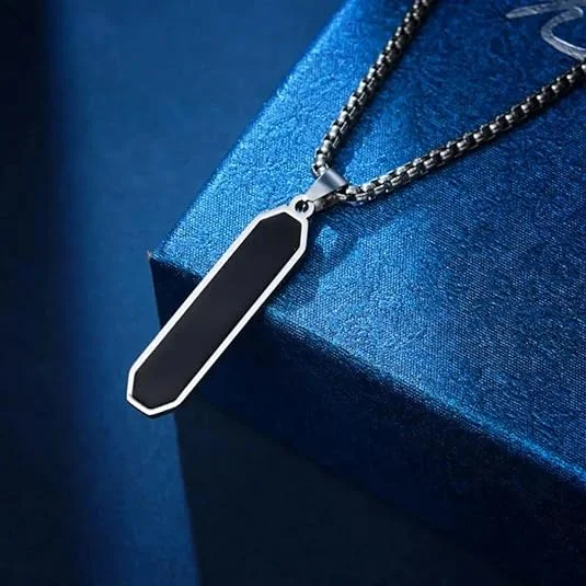 Men’s Stainless Steel Locket Pendant Chain | Premium Durable Fashion Necklace Gift for Him & Husband & Boyfriend image 2