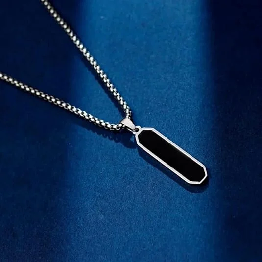 Men’s Stainless Steel Locket Pendant Chain | Premium Durable Fashion Necklace Gift for Him & Husband & Boyfriend image 3