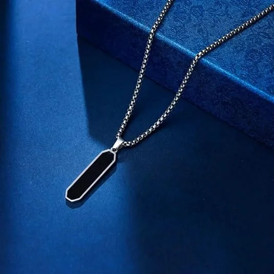 Men’s Stainless Steel Locket Pendant Chain | Premium Durable Fashion Necklace Gift for Him & Husband & Boyfriend image 5