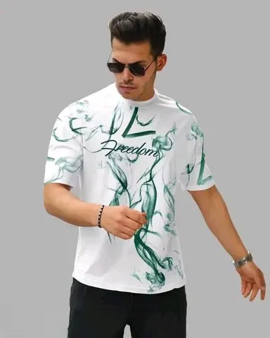 Cool Cotton Printed Half Sleeve Men’s T-Shirt | Large Size Comfortable Casual Tee thumbnail 1