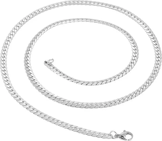 LUXUARYLOOK Premium Stainless Steel Chain for Men & Boys | Durable Fashion Jewellery | Heavy Curb 24‑Inch Hypoallergenic Gift image 1