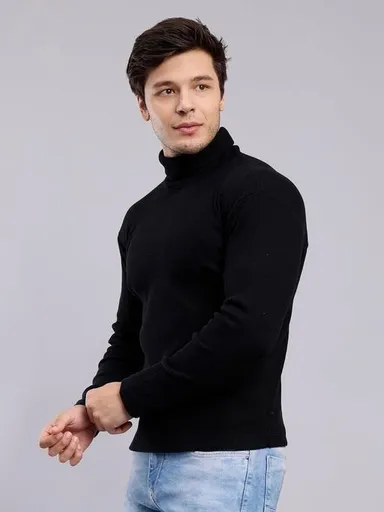 CozyFit Black Turtle Neck Sweater – Small thumbnail 1