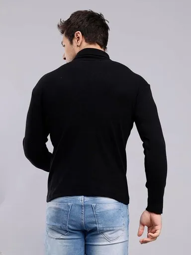 CozyFit Black Turtle Neck Sweater – Small thumbnail 3