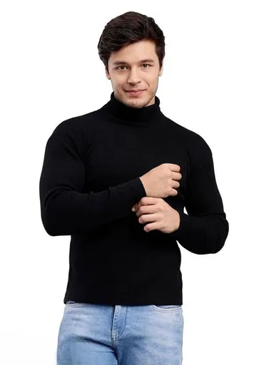 TrendAura Black Turtle Neck Sweater – XXL thumbnail 0