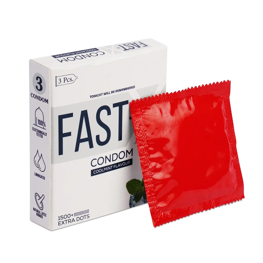 Coolmint Flavoured Extra Dots Ultra Thin Dotted Condoms | Long Last Lubricated | Pack of 18 for Men | Combo Pack image 2