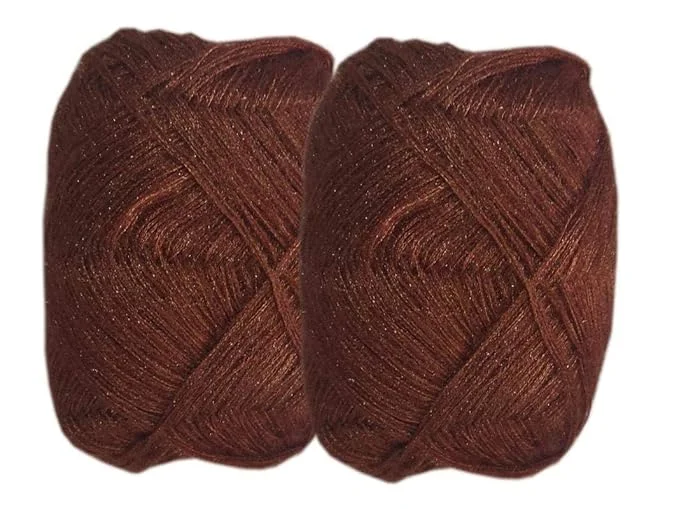 Knitting Wool Yarn 3 Ply| 100 gm Each Ball | Brown Pack of 7 | Soft Acrylic Wool for Sweaters and Crochet or Handmade Projects image 1
