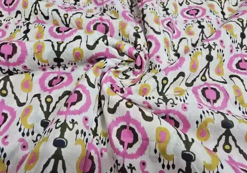 Hand Block Printed Lightweight Unstitched Premium Cotton Material for Dresses, Tops & Home Décor image 1