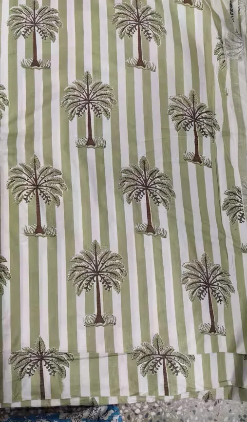Cotton Printed Fabric- Lightweight Unstitched Premium Material for Kurtis, Dresses, Sewing & DIY Crafts image 1