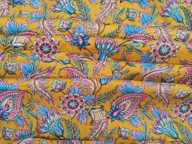 2.50 Meter Cotton Printed Fabric | Unstitched Dress Material | Lightweight Sewing Cloth for Kurti| Tops| Home Décor thumbnail 1