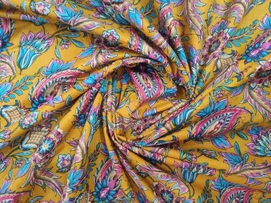 2.50 Meter Cotton Printed Fabric | Unstitched Dress Material | Lightweight Sewing Cloth for Kurti| Tops| Home Décor