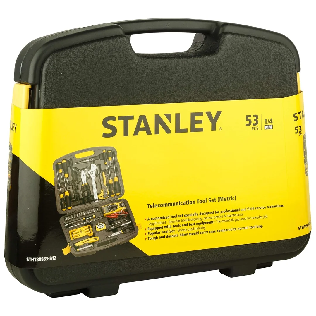 Stanley 53 Pcs Telecommunication Set | Complete Tools for Network Maintenance| Installation, Cable Cutting, Crimping, Testing, and Repair | Ideal for Professionals image 3
