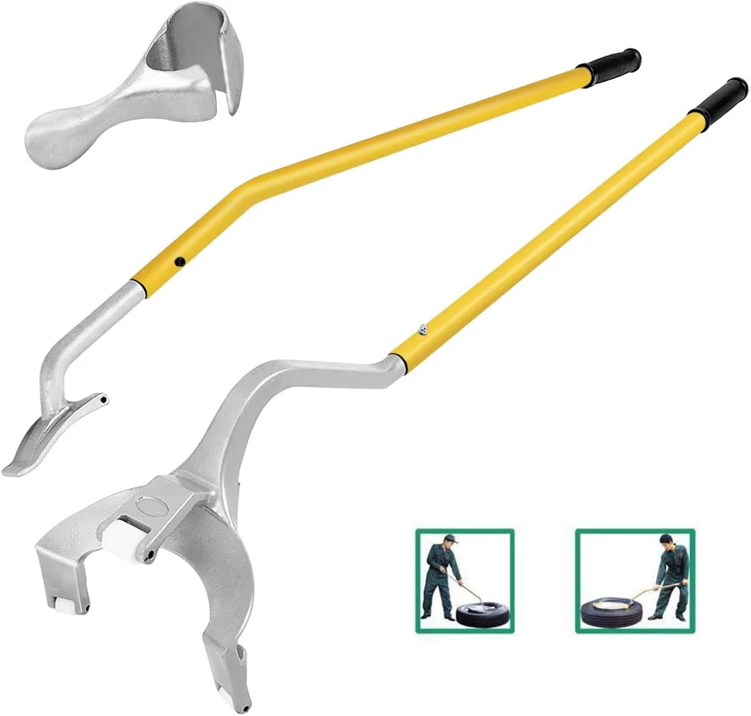 Hukums 3-Pc Mount-Demount Tire Tool Set | Heavy-Duty Bead Breaker, Manual Tire Changer Bars for Car, Bike & Truck Tires | Durable, Easy-to-Use Tyre Repair Tools for Mechanics image 1
