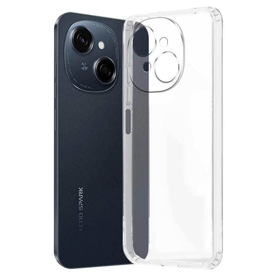 Spark Go 1 Back Cover | Shockproof | TPU Case | Slim Fit | Black | Daily Use | Mobile Accessories image 2