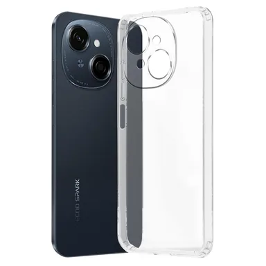 Spark Go 1 Back Cover | Shockproof | TPU Case | Slim Fit | Black | Daily Use | Mobile Accessories thumbnail 1
