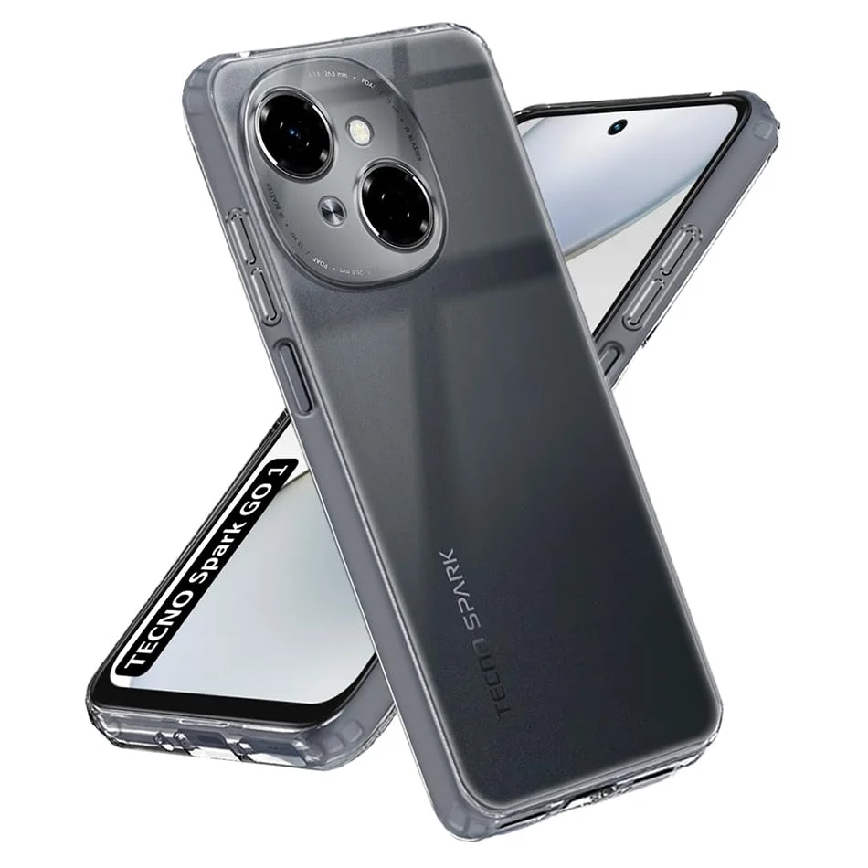 Spark Go 1 Back Cover | Shockproof | TPU Case | Slim Fit | Black | Daily Use | Mobile Accessories image 3