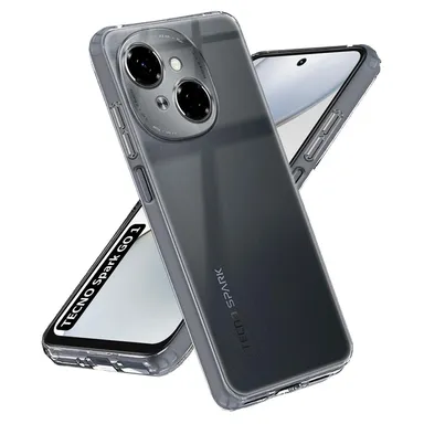 Spark Go 1 Back Cover | Shockproof | TPU Case | Slim Fit | Black | Daily Use | Mobile Accessories thumbnail 2