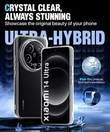Xiaomi 14 Ultra 5G Soft Silicon Clear Case | Scratch Resistant| Transparent | Flexible Protection thumbnail 1