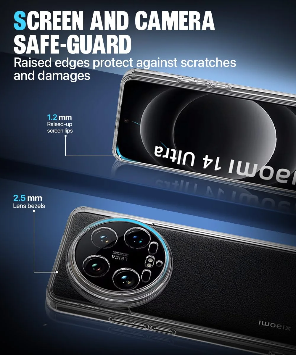 Xiaomi 14 Ultra 5G Soft Silicon Clear Case | Scratch Resistant| Transparent | Flexible Protection image 3