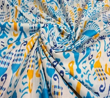  Pure Cotton Printed Fabric 5 Meter Unstitched Lightweight Dress Material for Kurti Stitching| Sewing| Craft Projects & Home Décor  thumbnail 0
