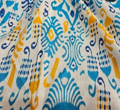  Pure Cotton Printed Fabric 5 Meter Unstitched Lightweight Dress Material for Kurti Stitching| Sewing| Craft Projects & Home Décor  thumbnail 2
