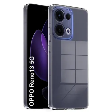 Soft Silicon Scratch Resistant Clear Case for Oppo Reno 13 5G | Transparent Slim Protective Cover  thumbnail 0