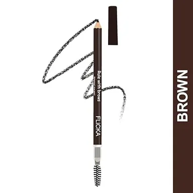 FLiCKA Rule Brow Pencil | Long-lasting Eyebrow Pencil with Spoolie | Natural-Looking Define & Blend | Brown | 1.2g | Perfect for Daily Use thumbnail 1