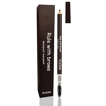 FLiCKA Rule Brow Pencil | Long-lasting Eyebrow Pencil with Spoolie | Natural-Looking Define & Blend | Brown | 1.2g | Perfect for Daily Use image 3